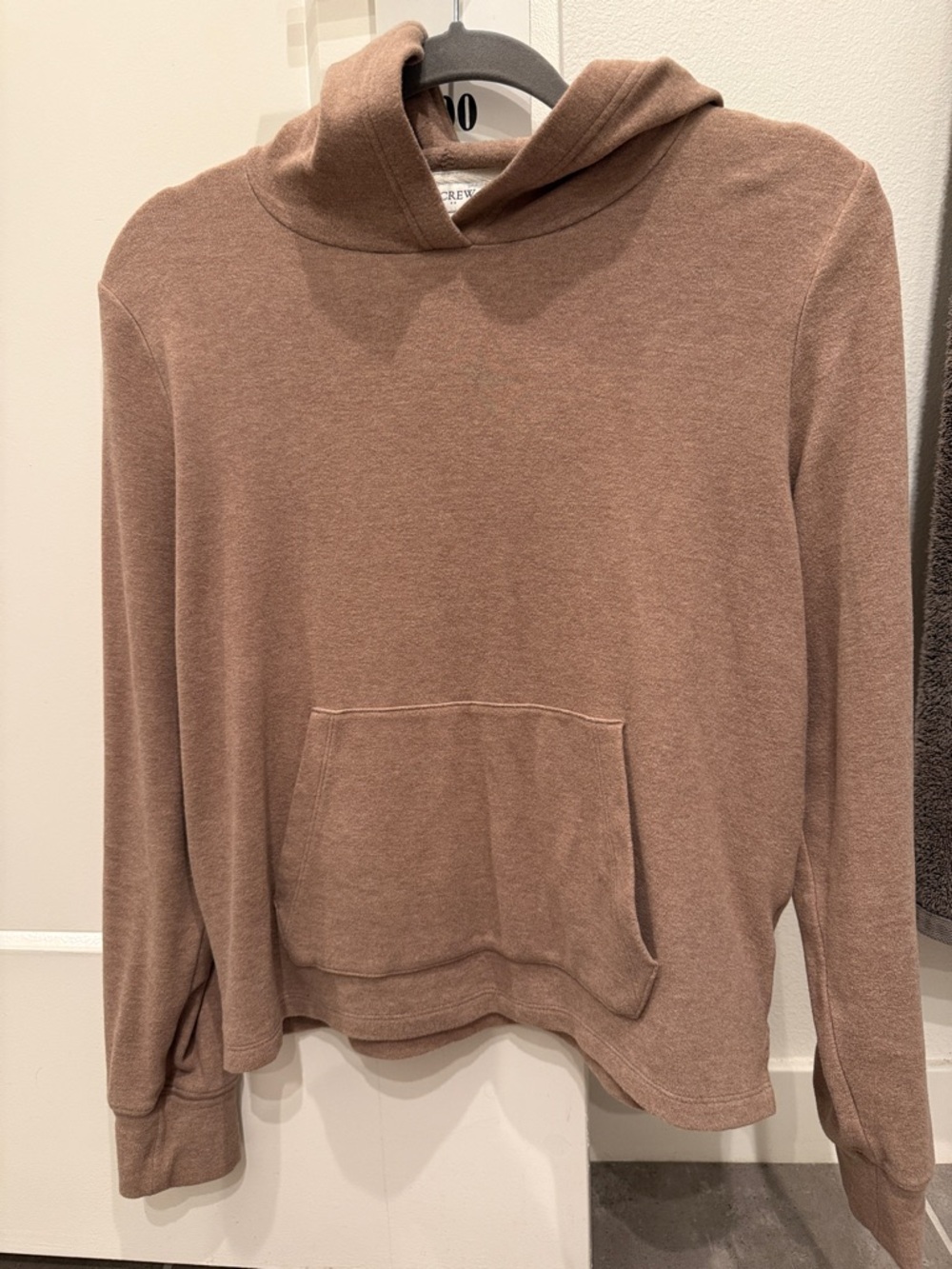 J. Crew Men's Hooded Pullover in Light Taupe